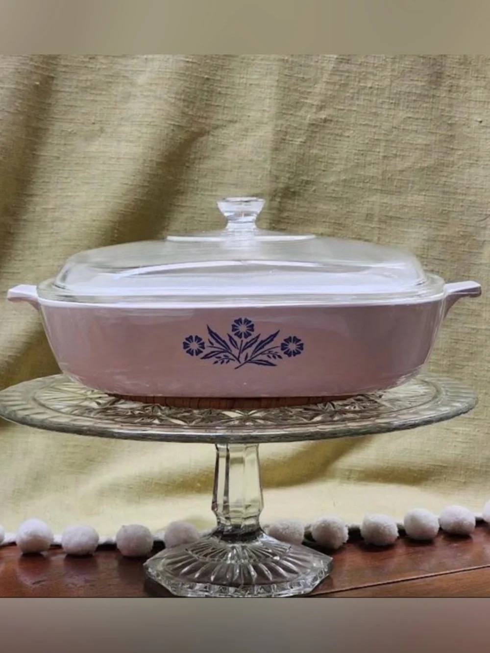 ✨💙 RARE 1966-1969 CorningWare Blue Cornflower 10 Inch Casserole with Lid P-B-10